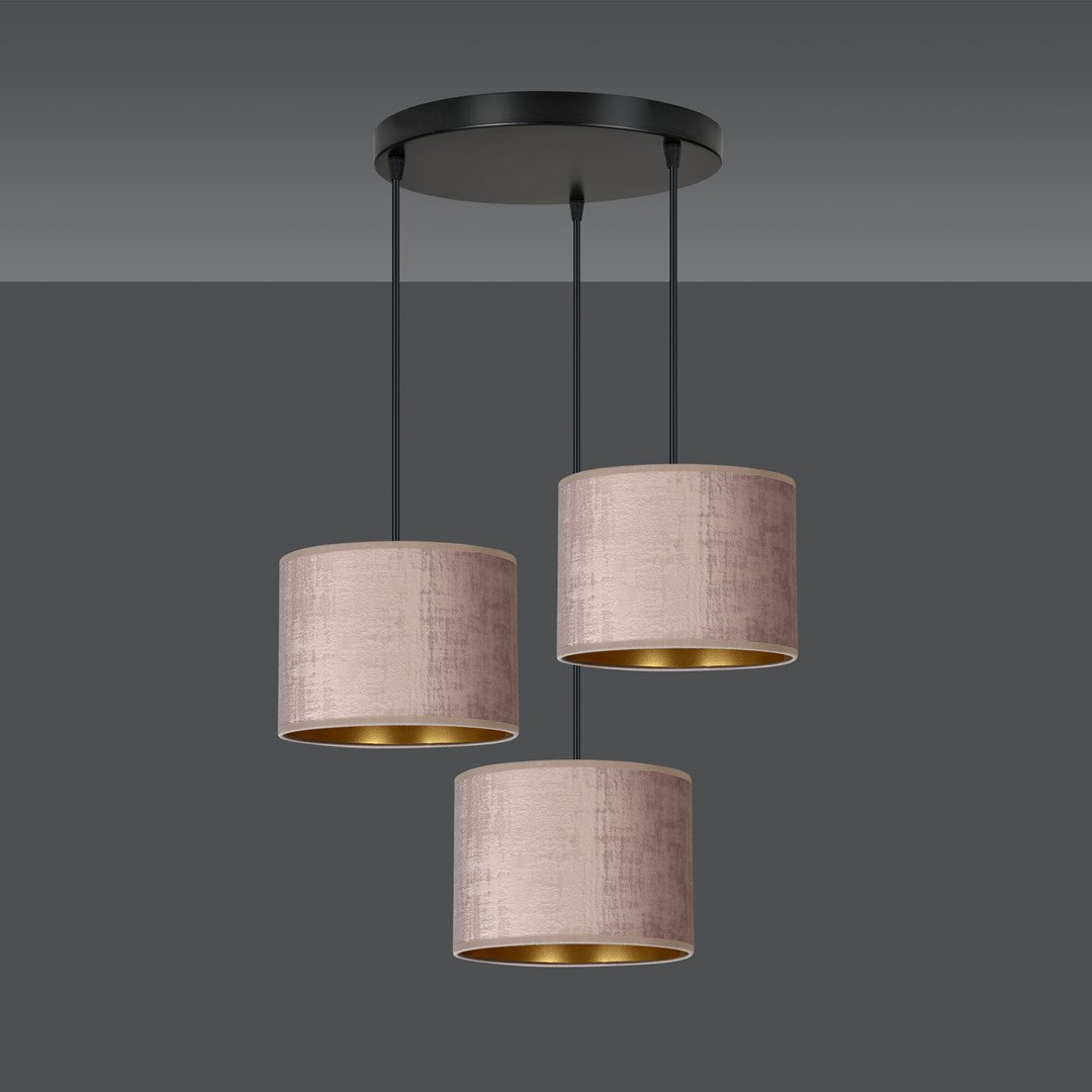 Loftlampe HILDE 3 Premium - Rosa / Guld / Sort - Nordic Unique