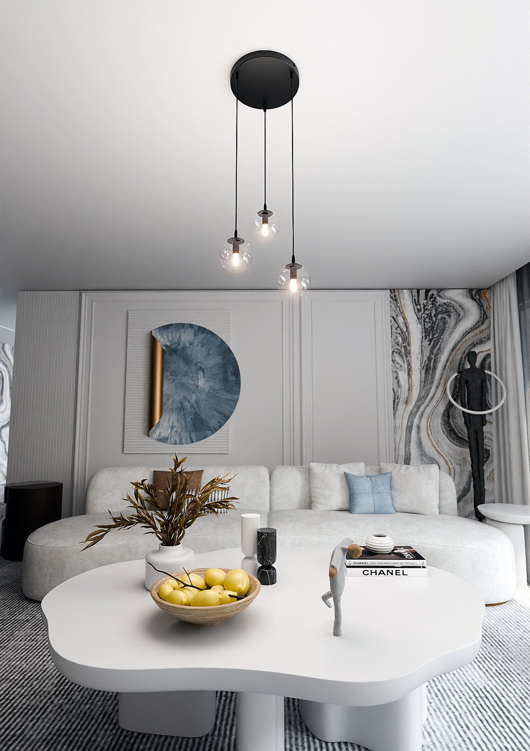 Loftlampe COSMO 3 Premium Gennemsigtig - Sort - Nordic Unique