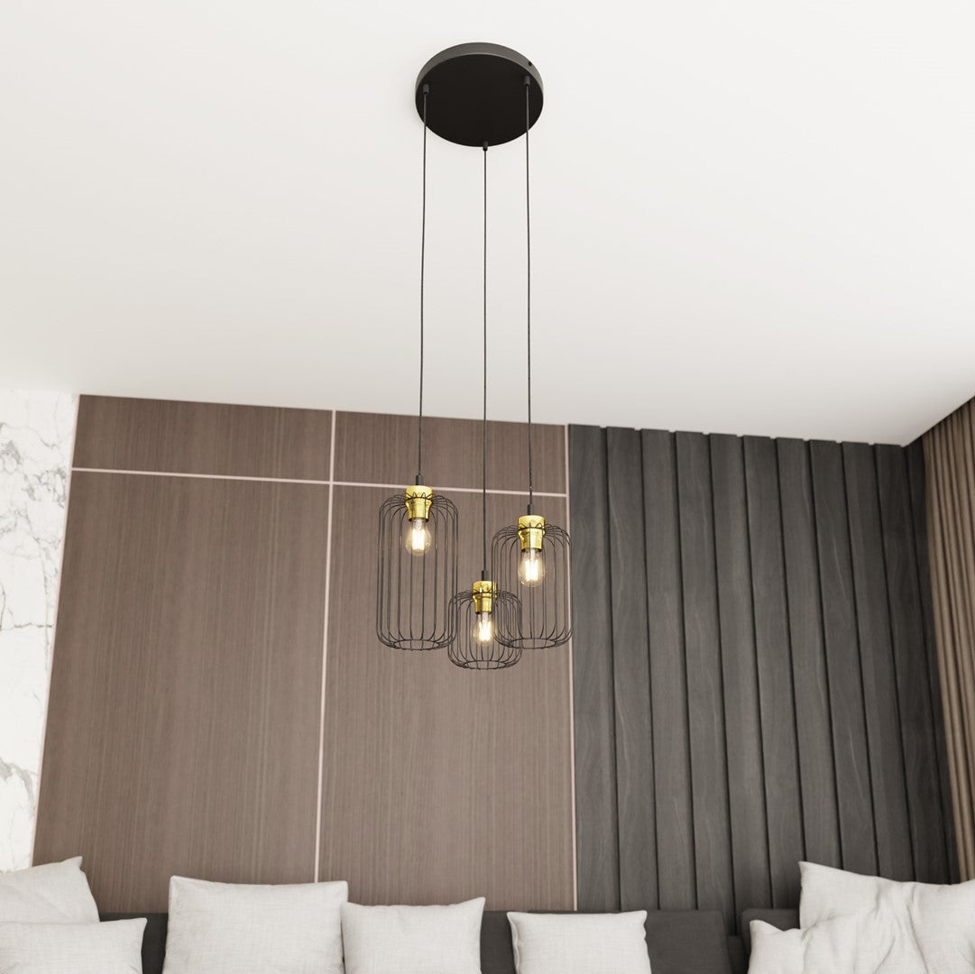 Loftlampe VANDER 3 Premium - Sort / Guld - Nordic Unique
