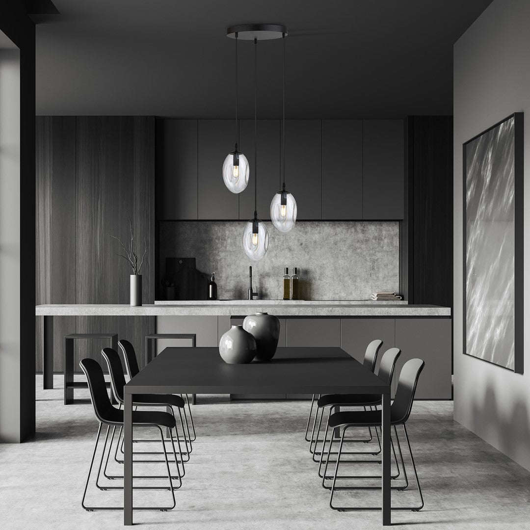 Loftlampe ASTRAL 3 Premium Gennemsigtig - Sort - Nordic Unique