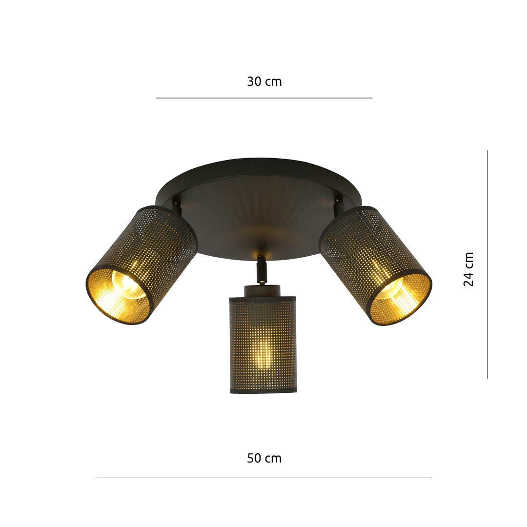 Loftlampe BRONX 3 Premium - Sort - Nordic Unique
