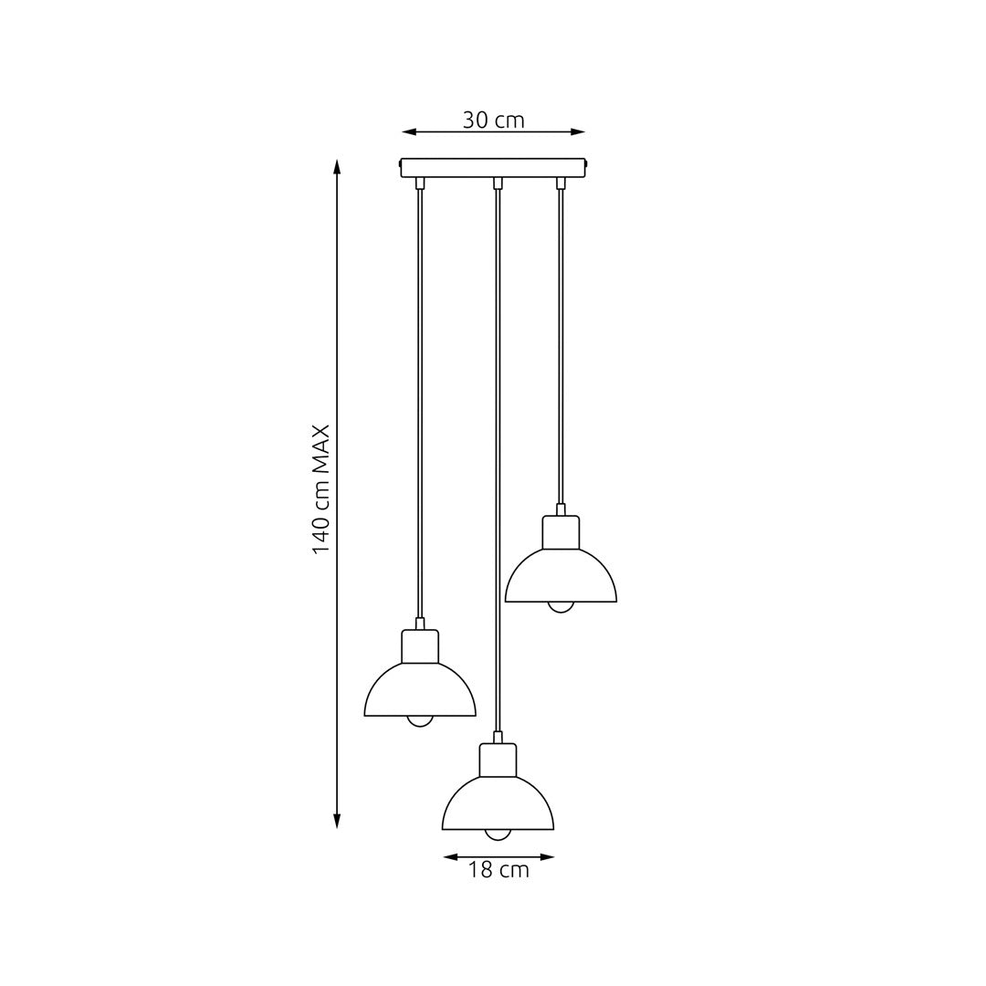 Loftlampe SECO 3 Premium - Hvid / Træ - Nordic Unique