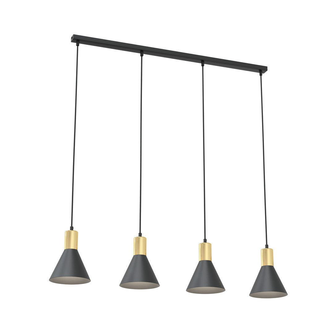 Loftlampe ROSA 4 - Sort / Guld - Nordic Unique