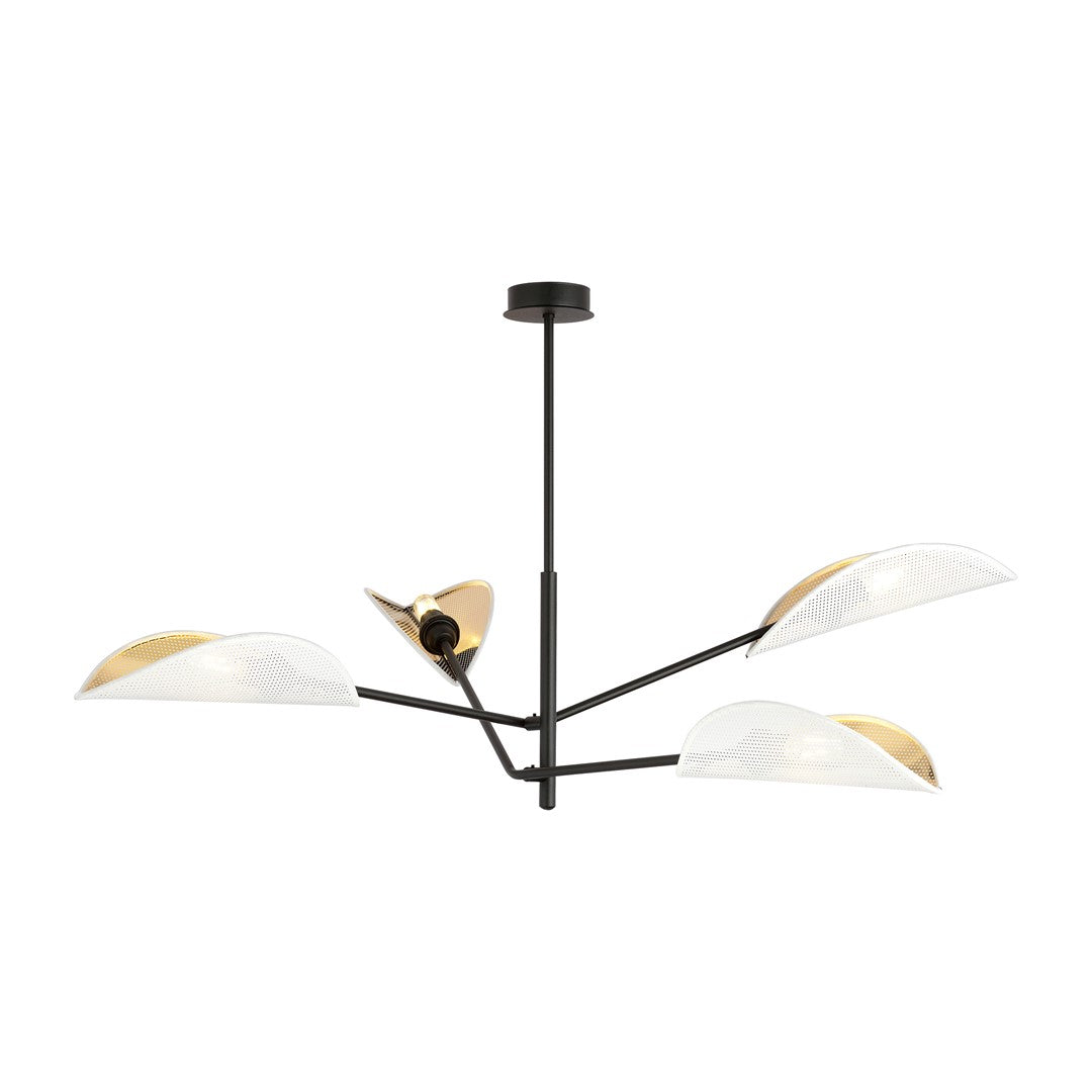 Loftlampe VENE 4 - Sort / Hvid / Guld - Nordic Unique