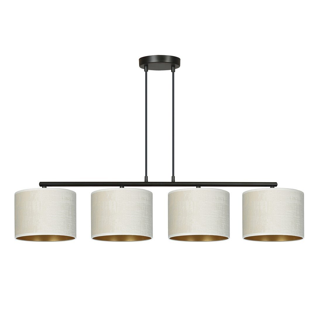 Loftlampe HILDE 4 - Sort / Hvid / Guld - Nordic Unique
