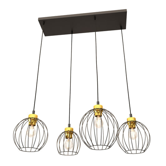 Loftlampe NANDO 4 - Sort / Guld - Nordic Unique