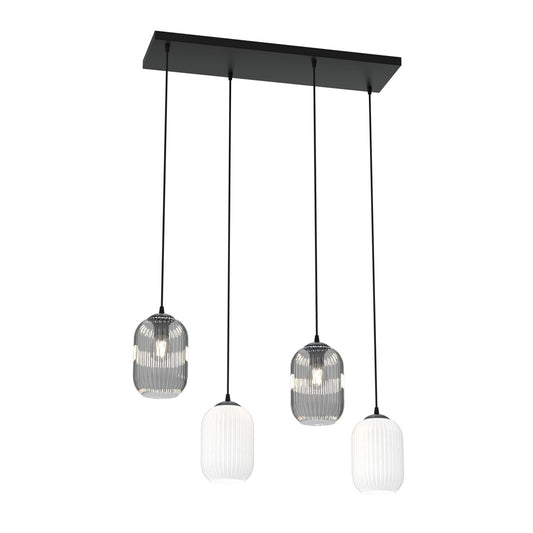 Loftlampe VERDI 4 - Sort / Hvid / Grafit - Nordic Unique