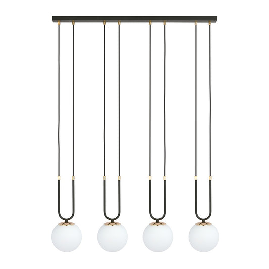 Loftlampe GLAM 4 - Sort / Hvid / Guld - Nordic Unique