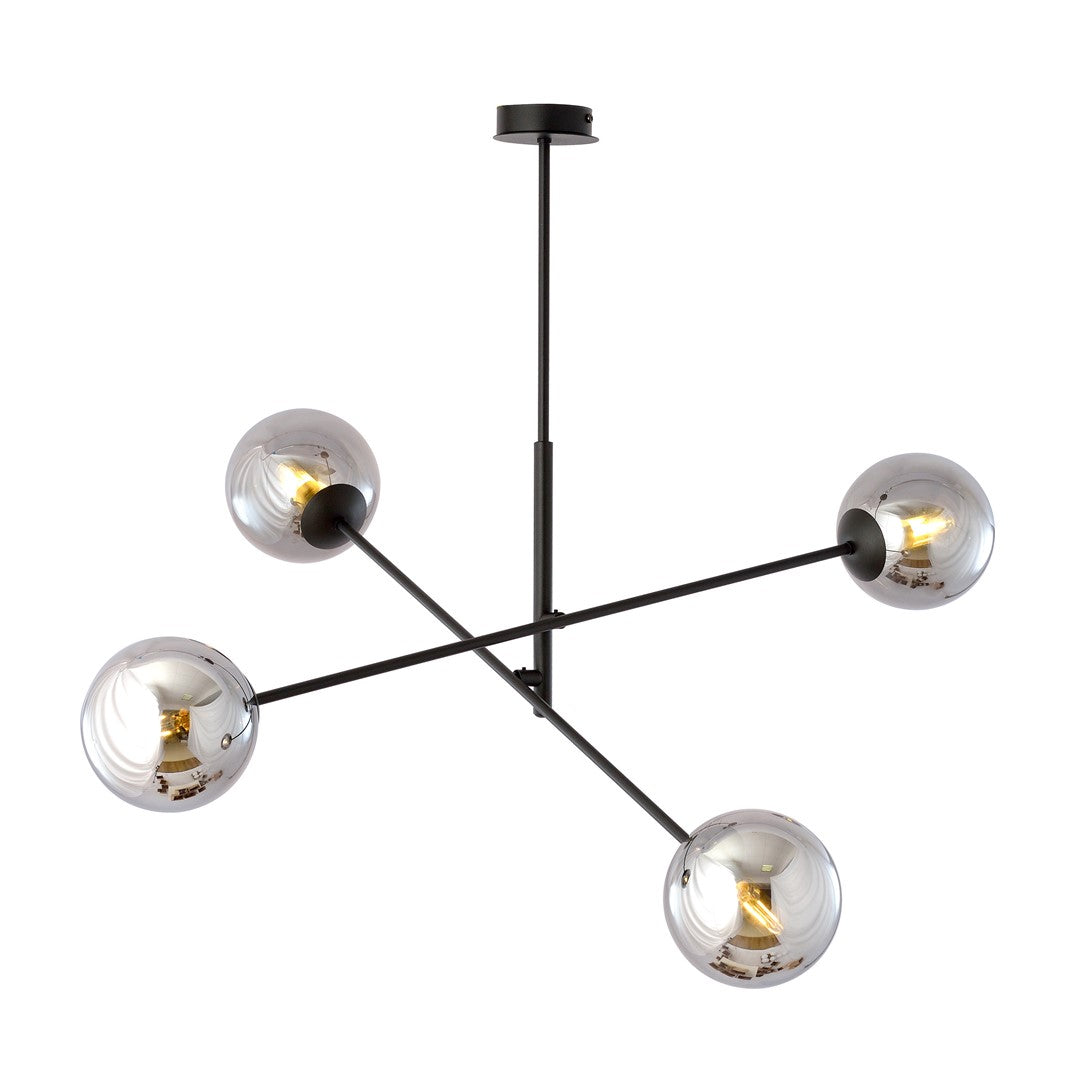 Loftlampe LINEAR 4 - Sort / Grafit - Nordic Unique