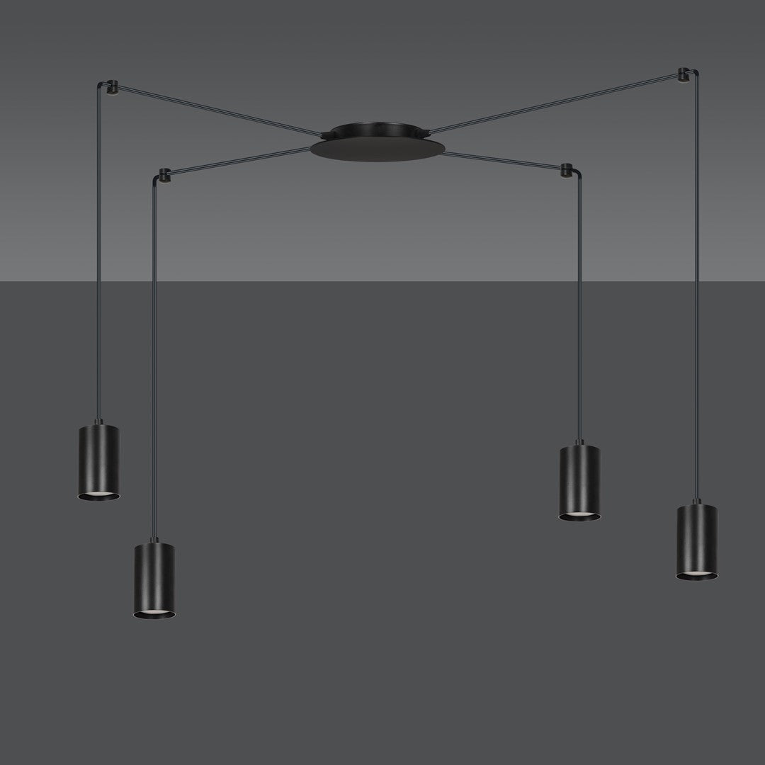 Loftlampe TRAKER 4 - Sort - Nordic Unique
