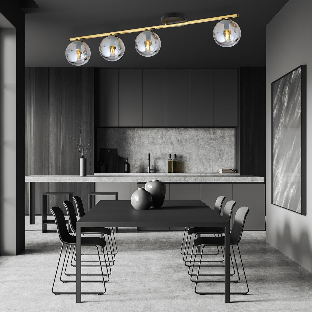 Loftlampe MONZA 4 - Sort / Grafit / Guld - Nordic Unique