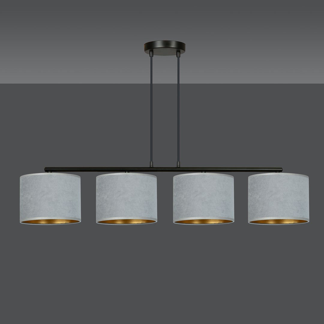 Loftlampe HILDE 4 - Sort / Grå / Guld - Nordic Unique