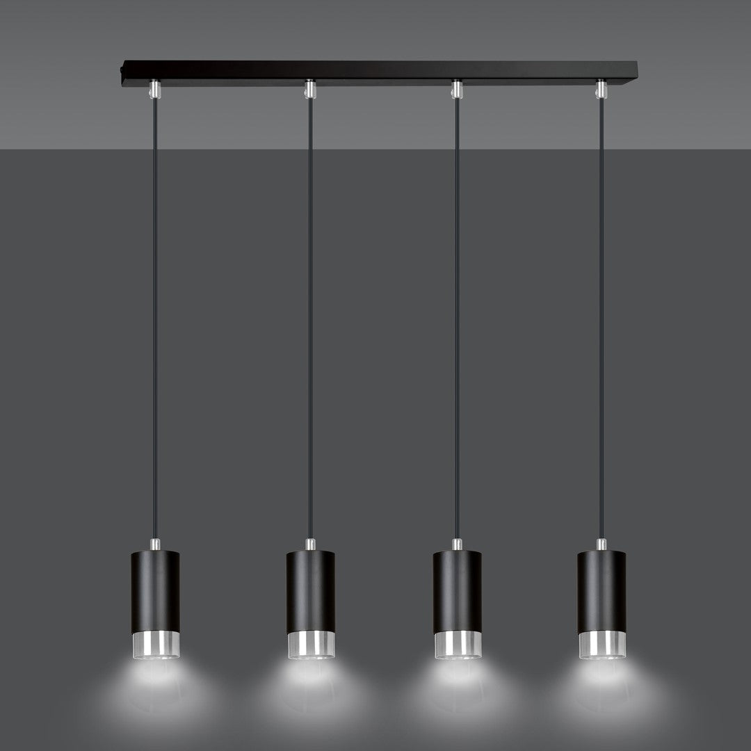 Loftlampe FUMIKO 4 - Sort / Krom - Nordic Unique