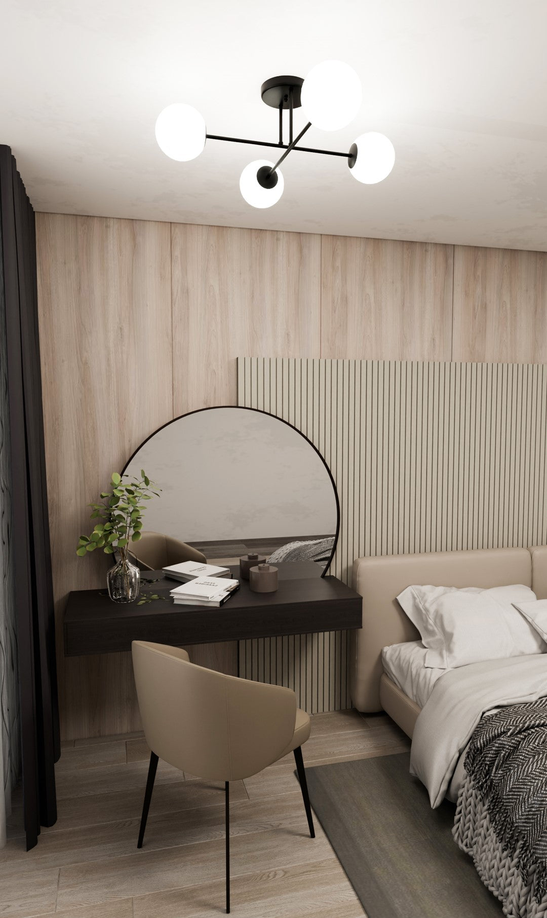 Loftlampe ROMA 4 - Sort / Hvid - Nordic Unique