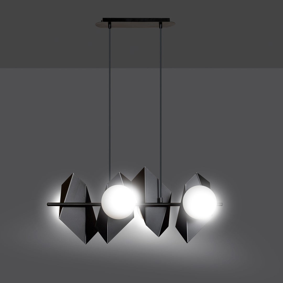Loftlampe DRIFTON 4 - Sort / Hvid - Nordic Unique