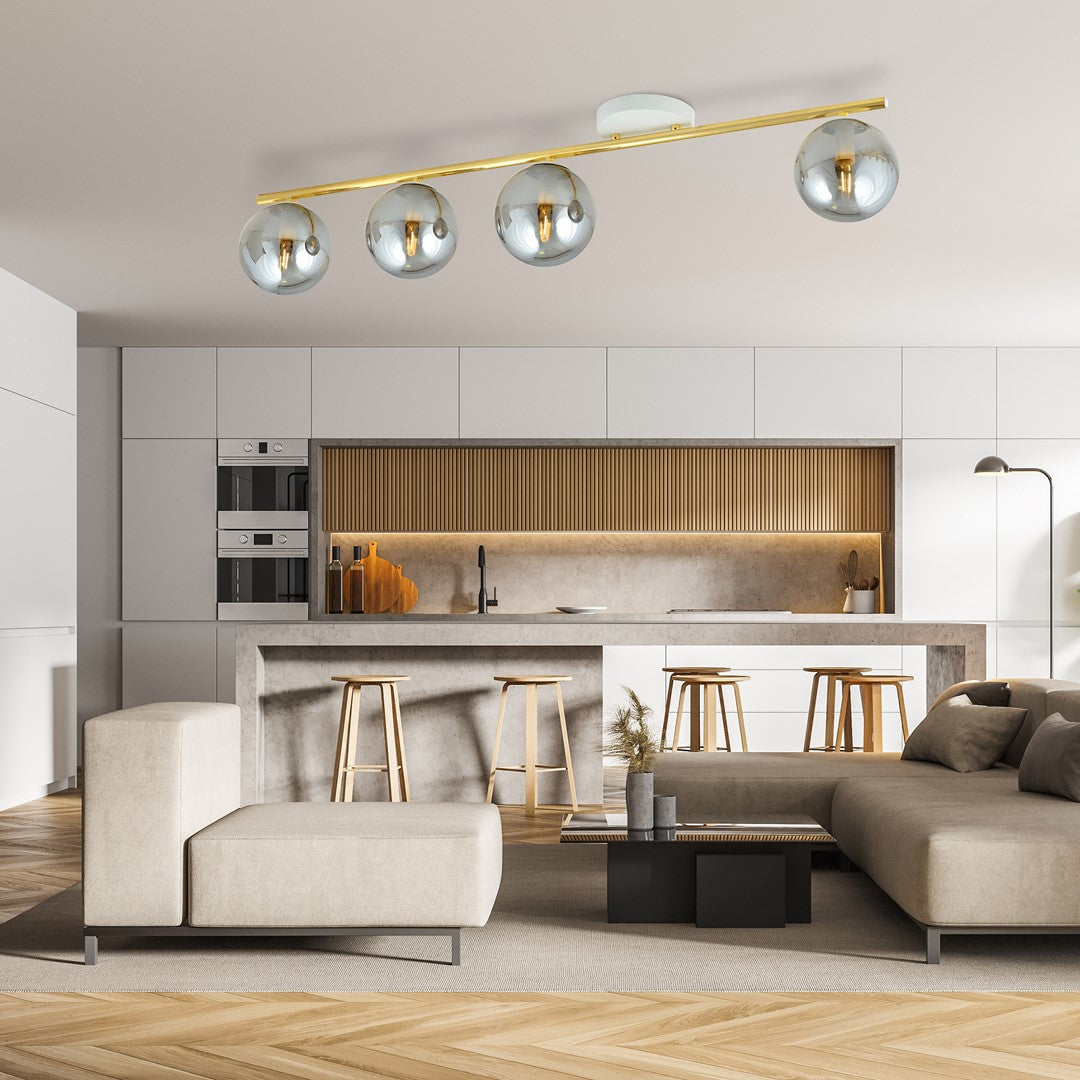 Loftlampe MONZA 4 - Hvid / Guld / Grafit - Nordic Unique