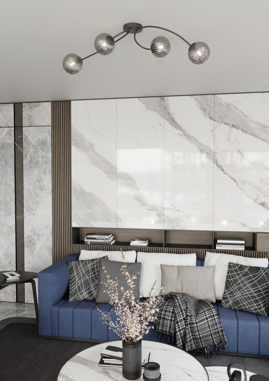 Loftlampe VIBRA 4 - Sort / Grafit - Nordic Unique