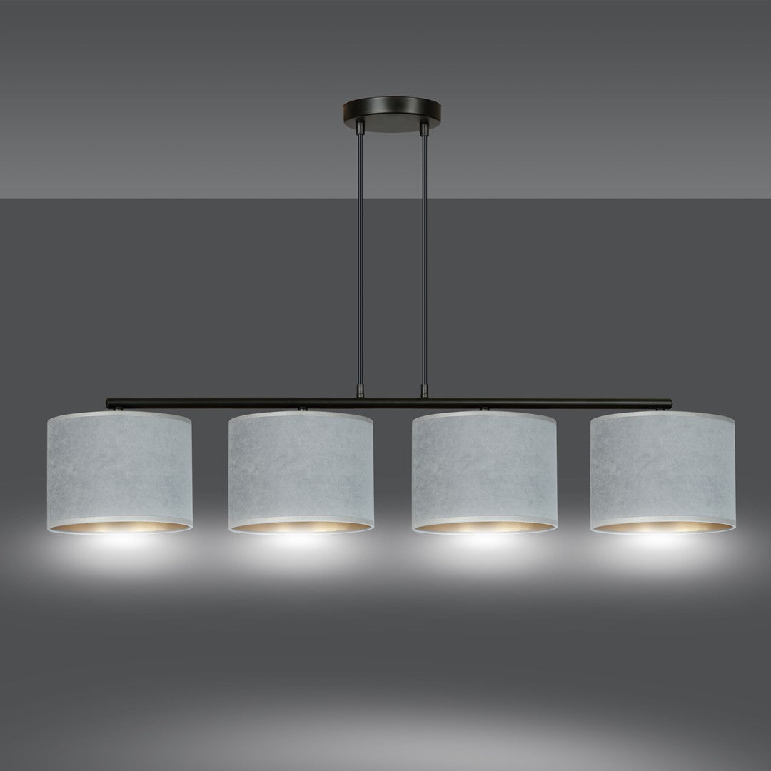 Loftlampe HILDE 4 - Sort / Grå / Guld - Nordic Unique