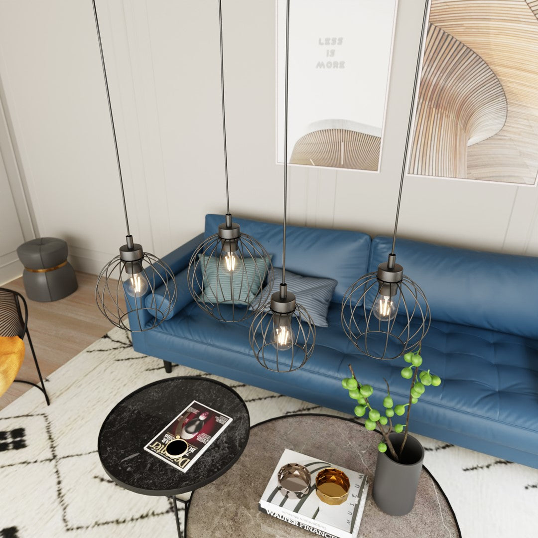 Loftlampe NANDO 4 - Sort - Nordic Unique