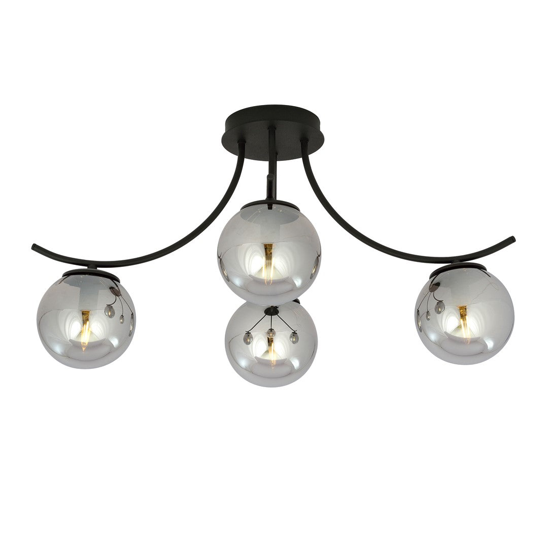 Loftlampe BOSTON 4 - Sort / Grafit - Nordic Unique