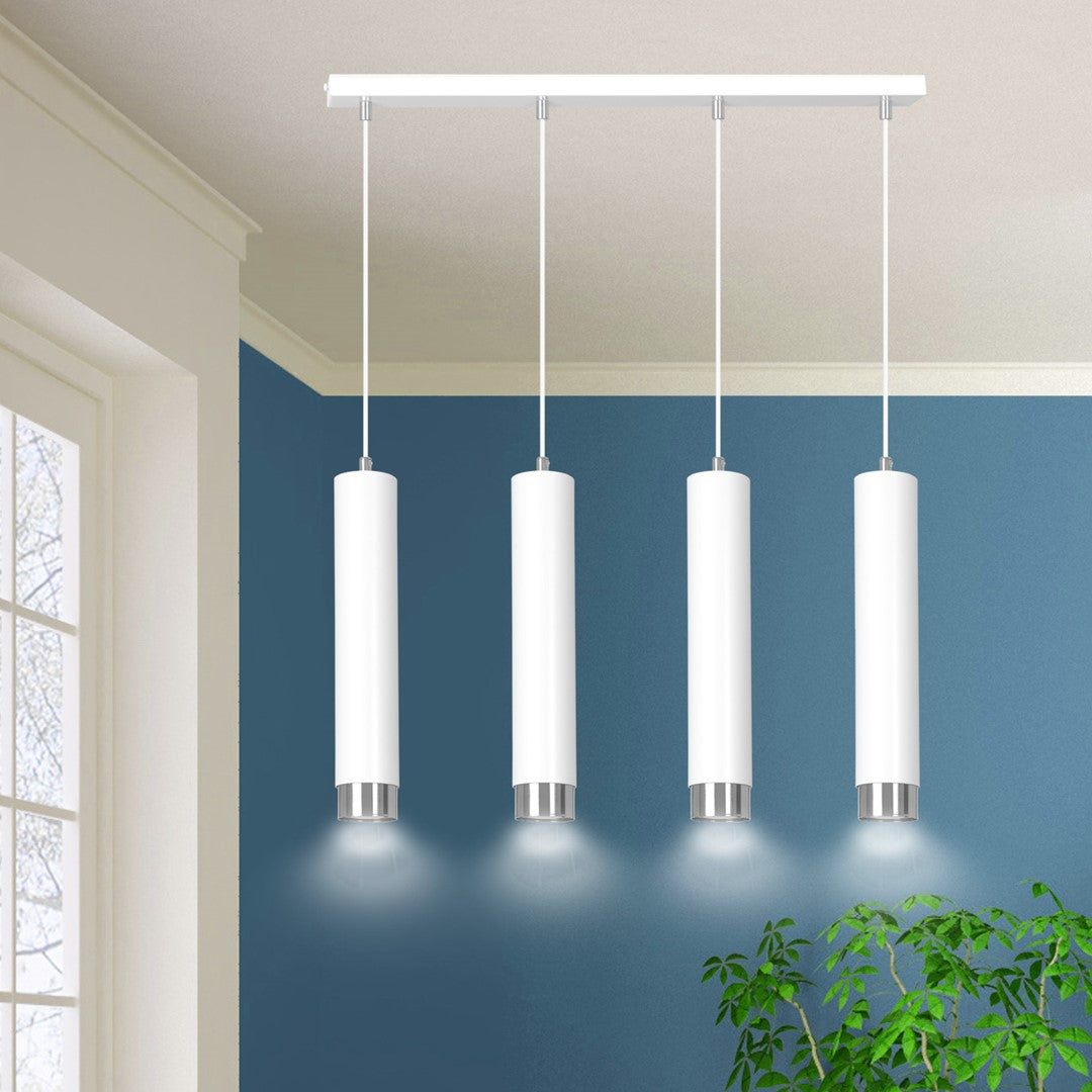 Loftlampe KIBO 4 - Hvid / Krom - Nordic Unique