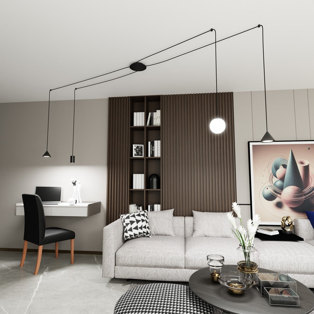 Loftlampe FUJI 4 - Sort - Nordic Unique