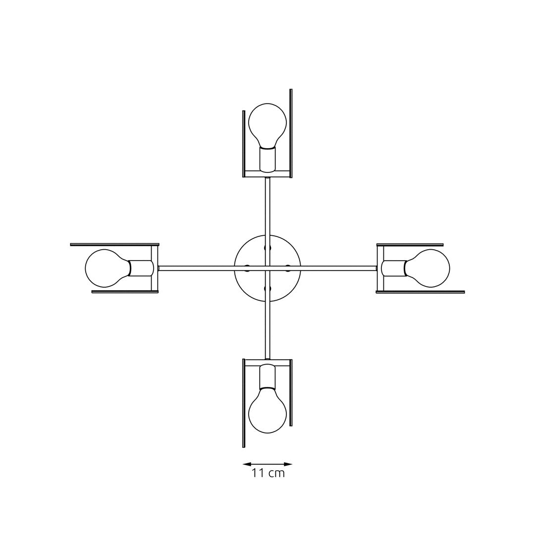 Loftlampe SKIVA 4 - Hvid / Træ - Nordic Unique