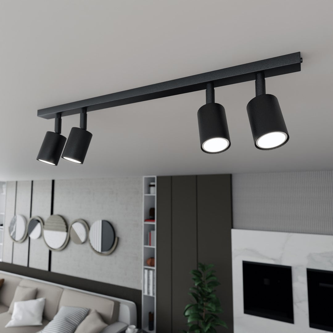 Loftlampe FLASH 4 - Sort - Nordic Unique