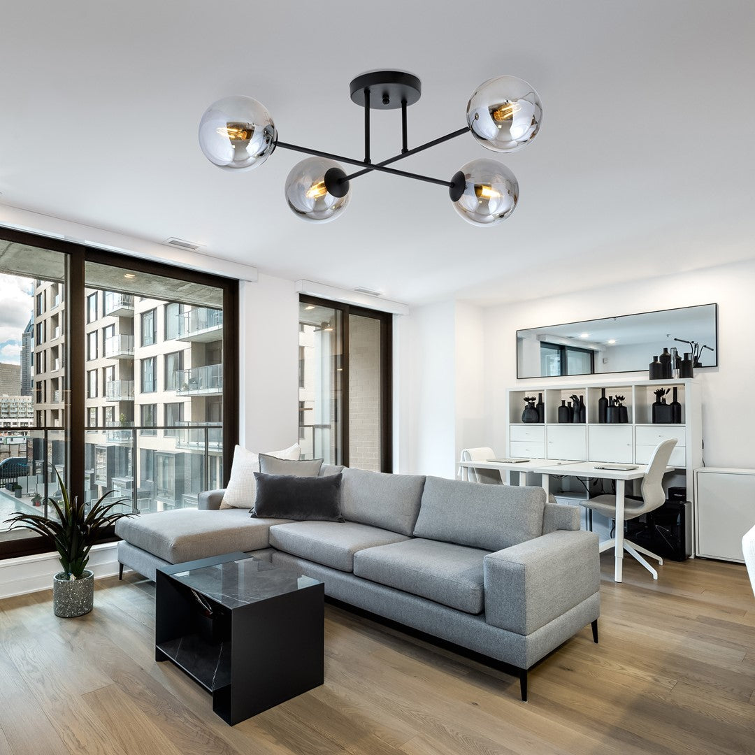 Loftlampe ROMA 4 - Sort / Grafit - Nordic Unique