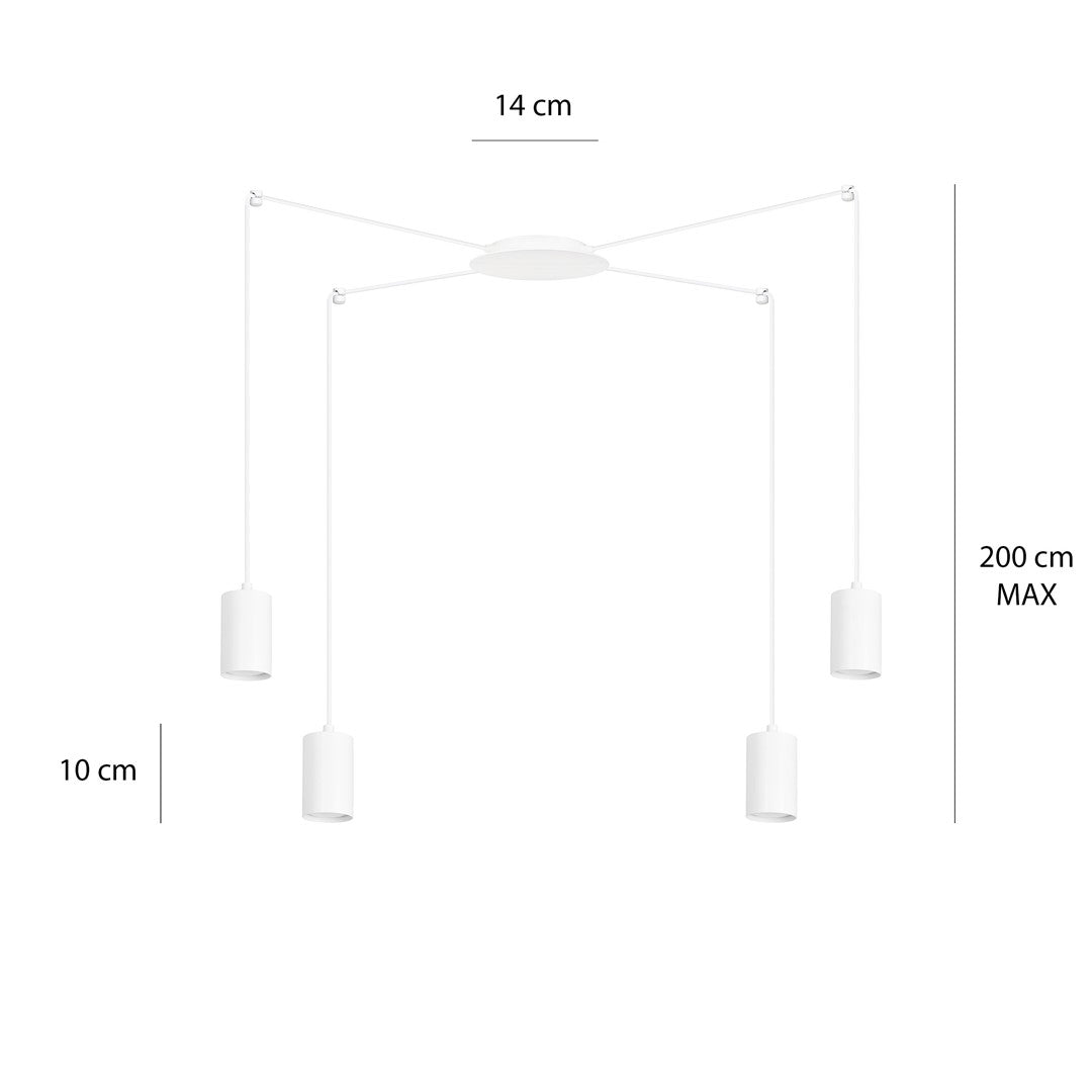 Loftlampe TRAKER 4 - Hvid - Nordic Unique
