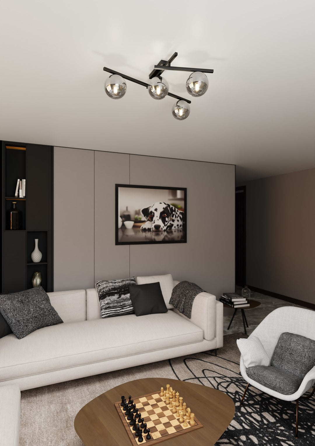 Loftlampe SMART 4 - Sort / Grafit - Nordic Unique