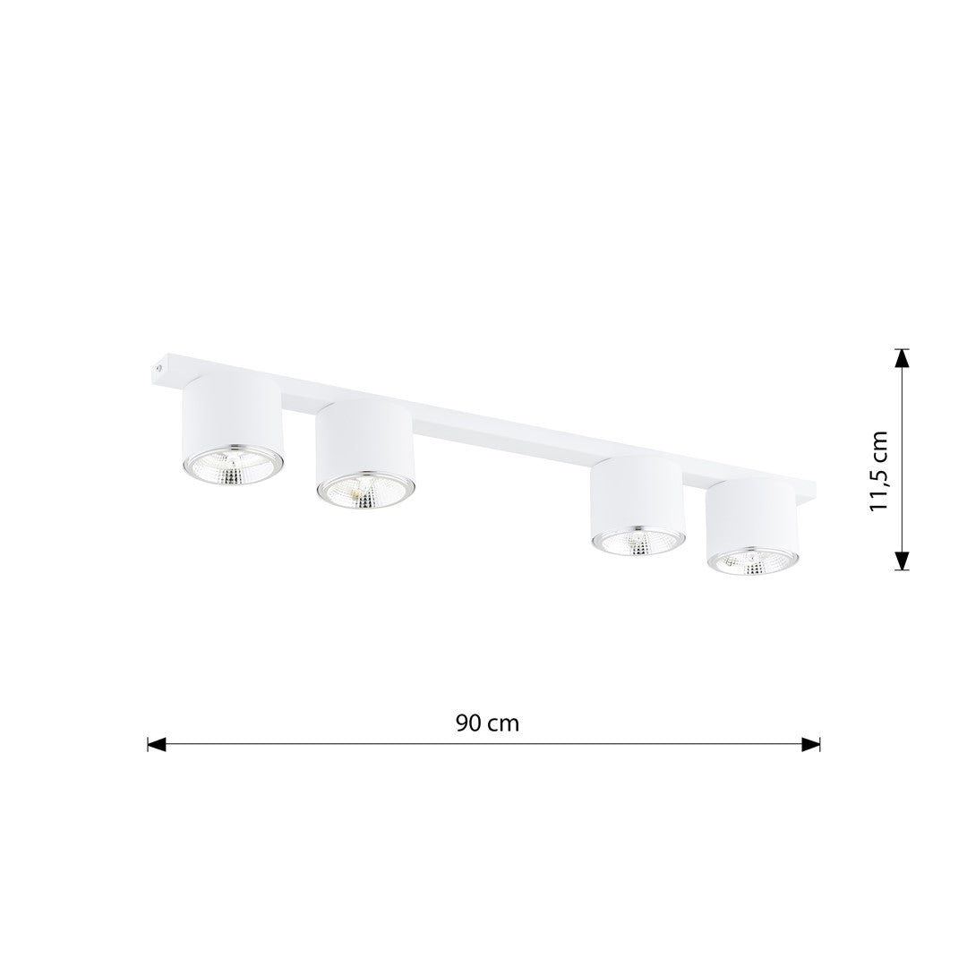Loftlampe NANO 4 - Hvid - Nordic Unique