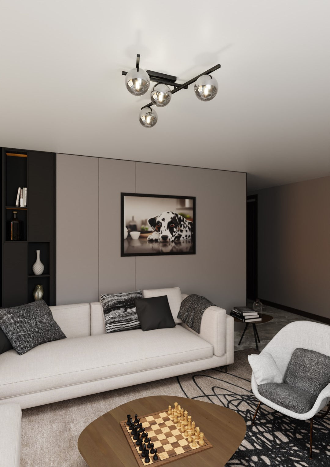 Loftlampe SMART 4 - Sort / Grafit - Nordic Unique