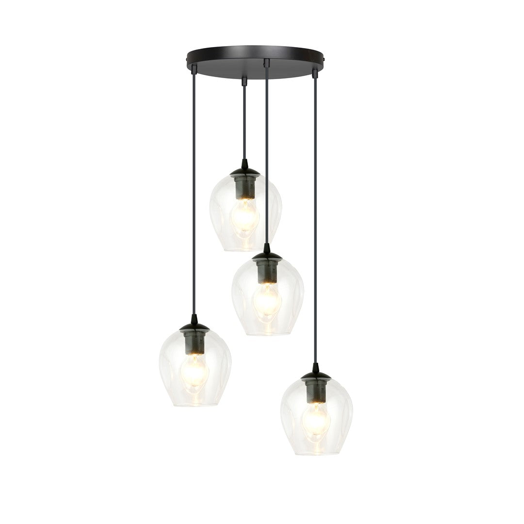 Loftlampe ISTAR 4 Premium Gennemsigtig - Sort - Nordic Unique