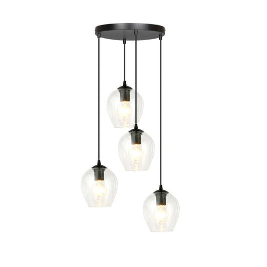 Loftlampe ISTAR 4 Premium Gennemsigtig - Sort - Nordic Unique