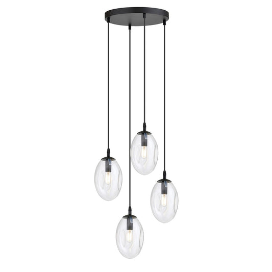 Loftlampe ASTRAL 4 Premium Gennemsigtig - Sort - Nordic Unique