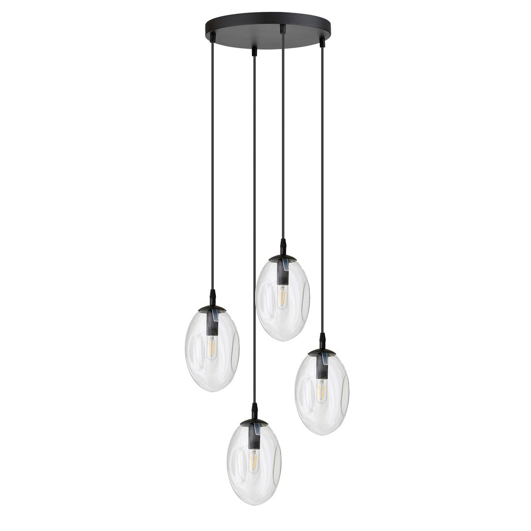 Loftlampe ASTRAL 4 Premium Gennemsigtig - Sort - Nordic Unique
