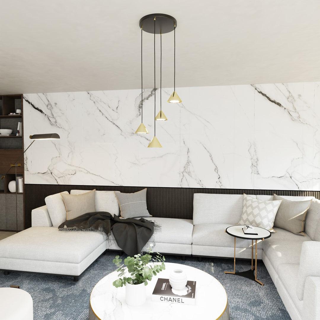 Loftlampe ELIT 4 Premium - Sort / Guld - Nordic Unique