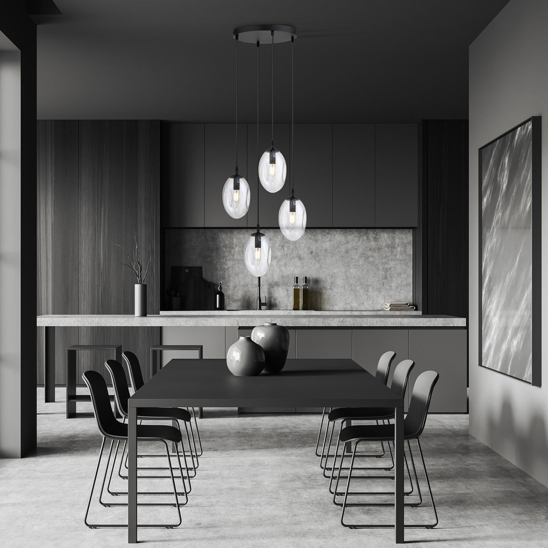 Loftlampe ASTRAL 4 Premium Gennemsigtig - Sort - Nordic Unique