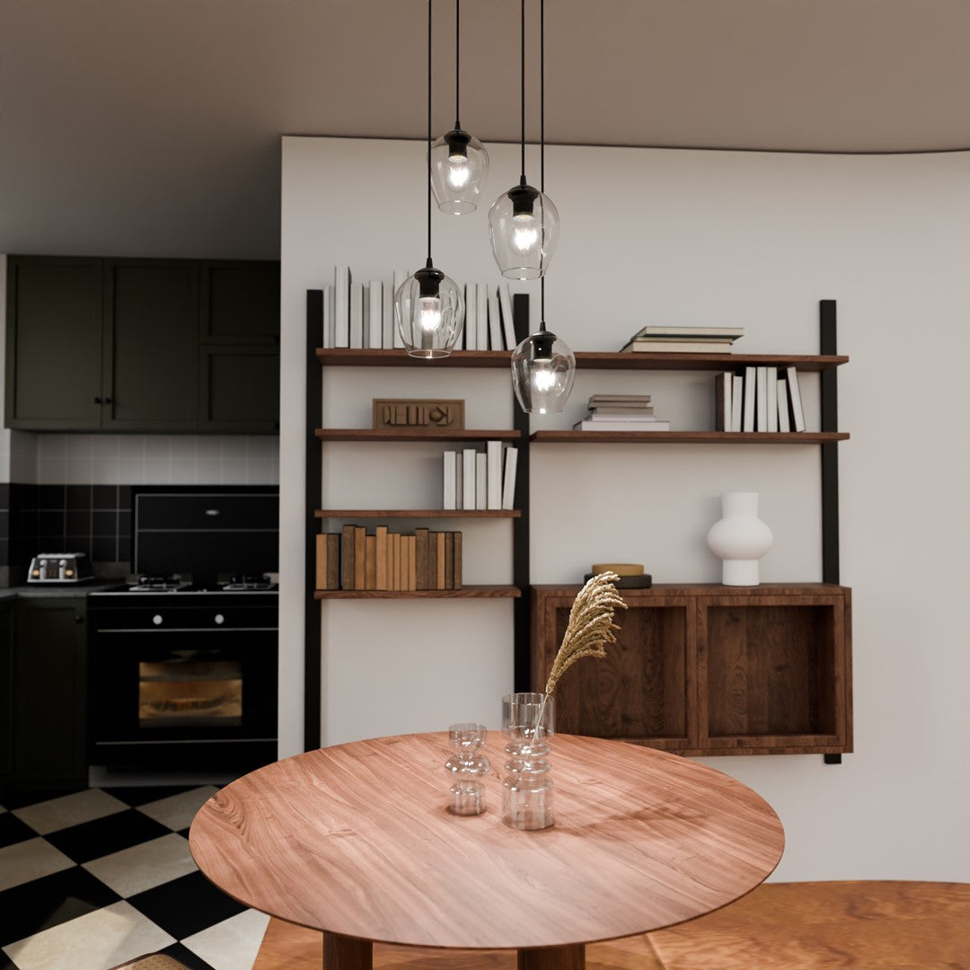 Loftlampe ISTAR 4 Premium Gennemsigtig - Sort - Nordic Unique