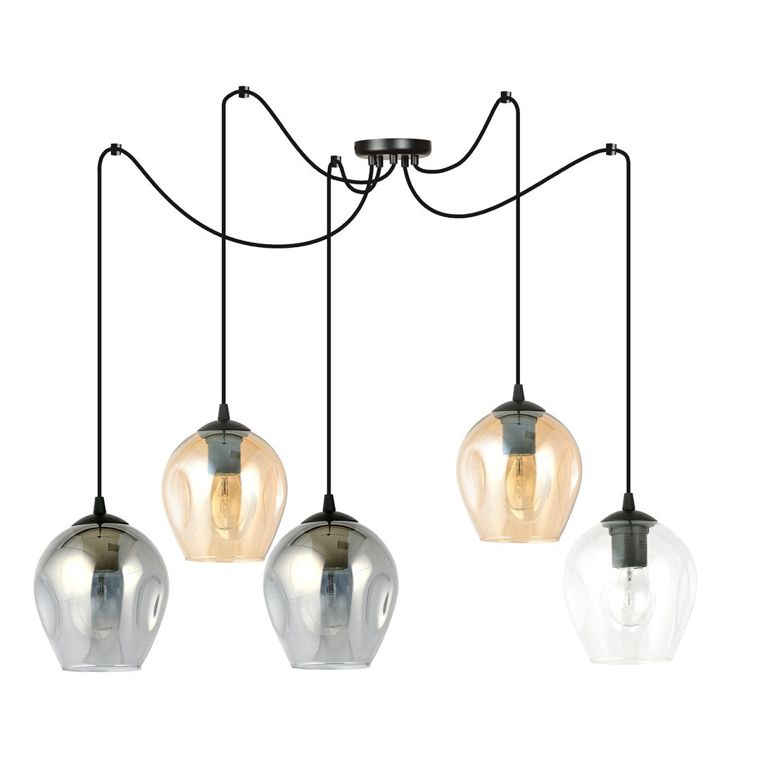 Loftlampe NIVEAU 5 - Sort / Grafit / Rav - Nordic Unique
