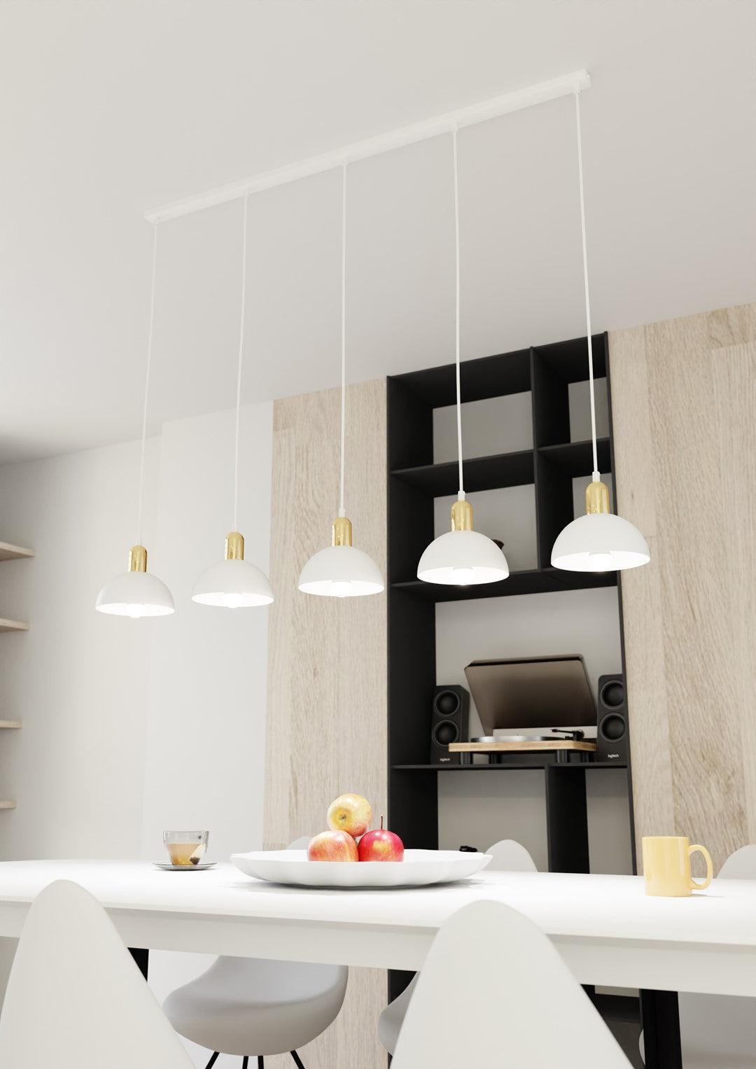 Loftlampe MOTO 5 - Hvid / Guld - Nordic Unique