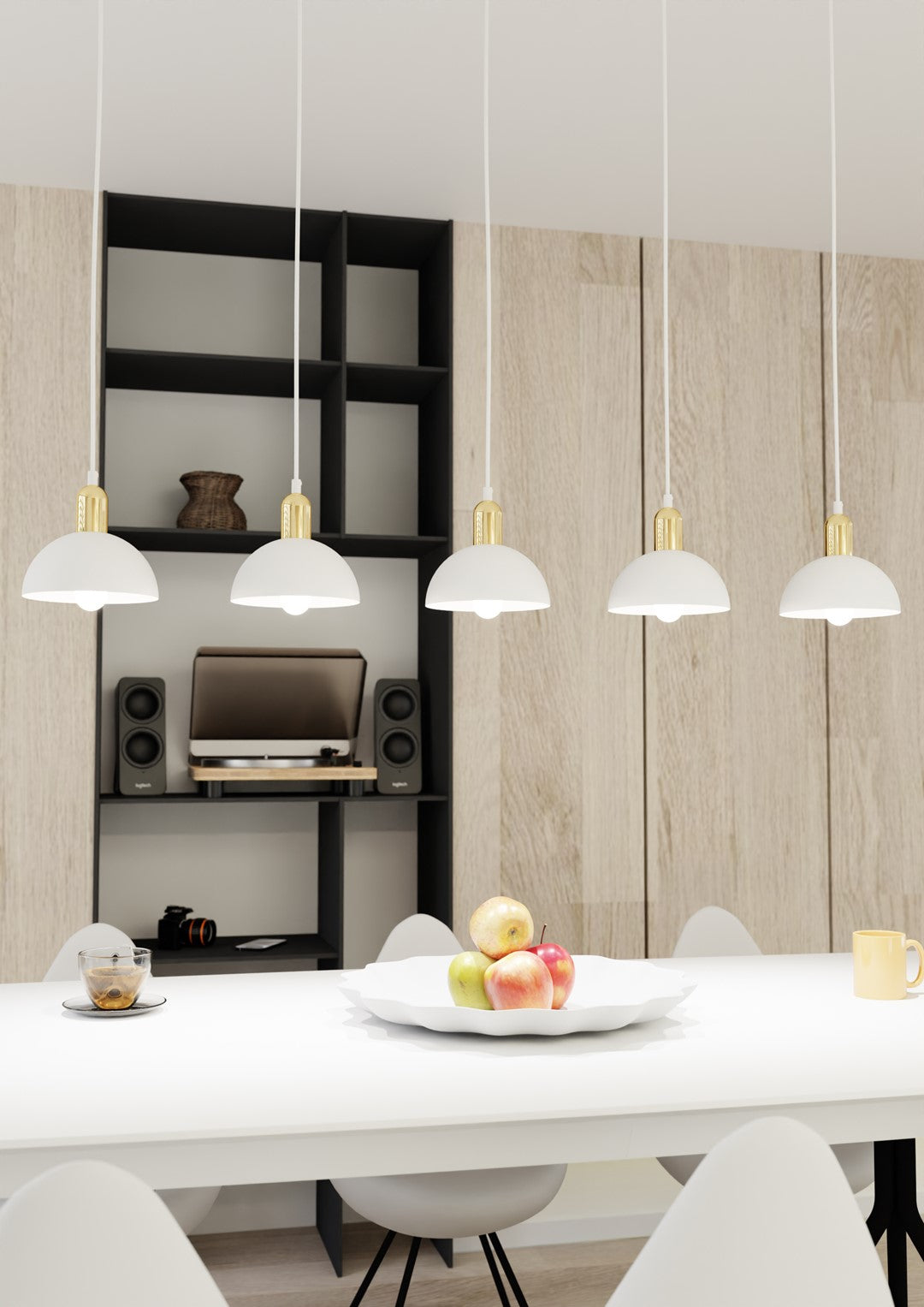 Loftlampe MOTO 5 - Hvid / Guld - Nordic Unique