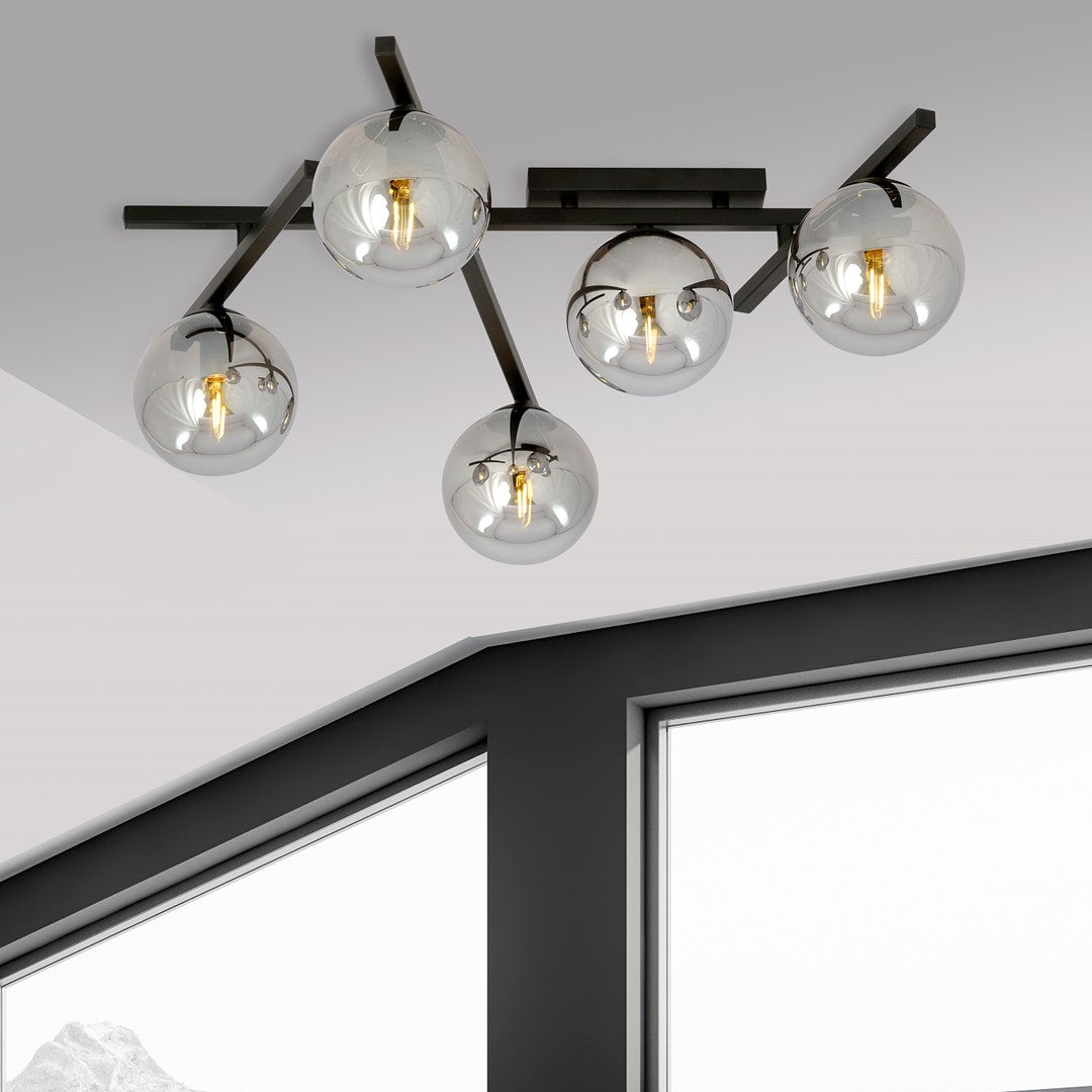 Loftlampe SMART 5 - Sort / Grafit - Nordic Unique