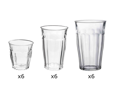 Glas Sæt Picardie 18-delt