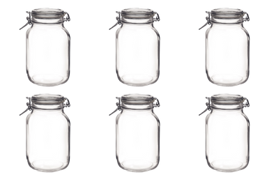 Weckglas Syltepottesæt Fido 2L 6 stykker