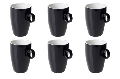 Porcelæn Kop Bart Colour Cafe 23 cl Sort 6 stk.