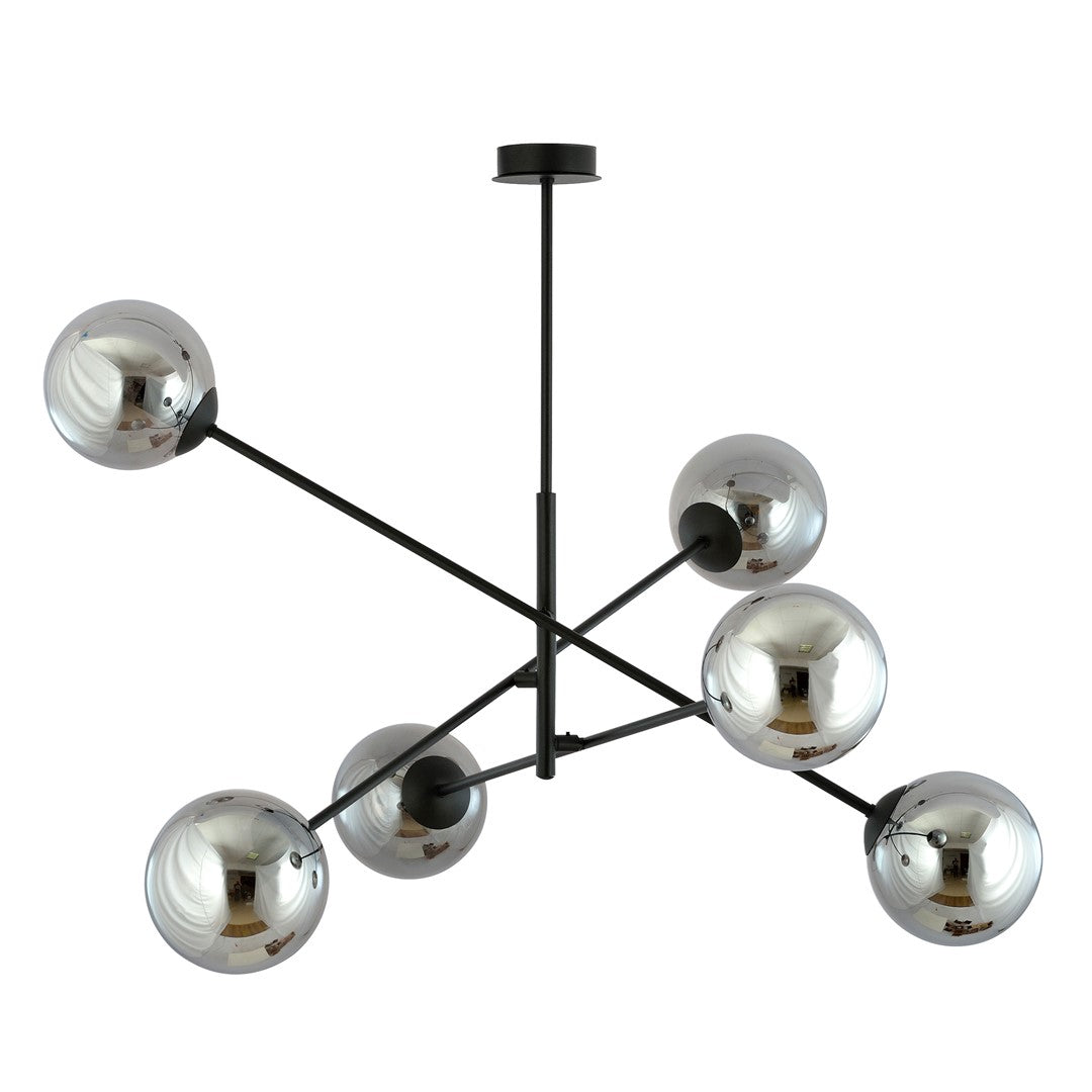 Loftlampe LINEAR 6 - Sort / Grafit - Nordic Unique