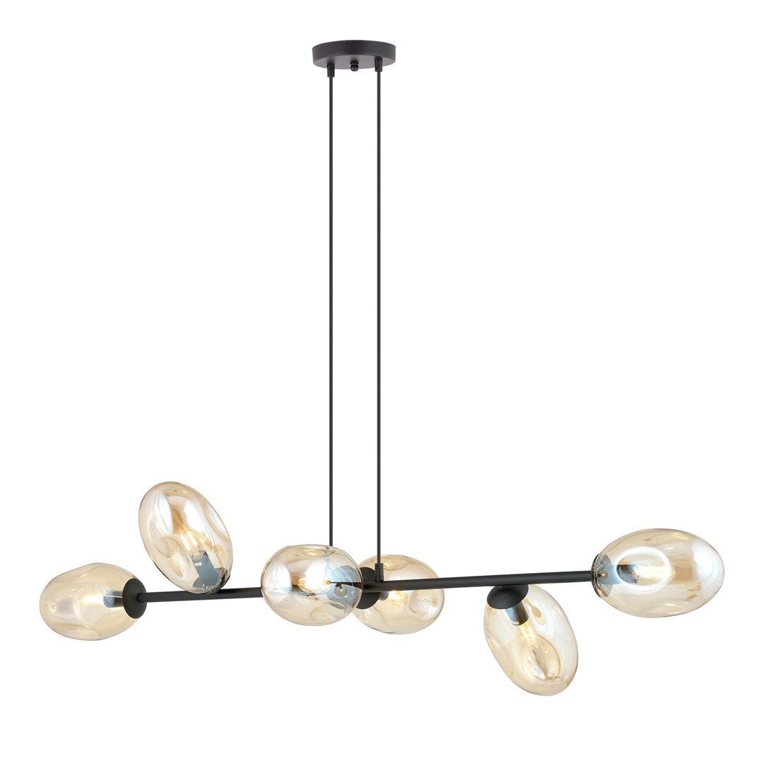 Loftlampe PANDORA 6 - Sort / Rav - Nordic Unique