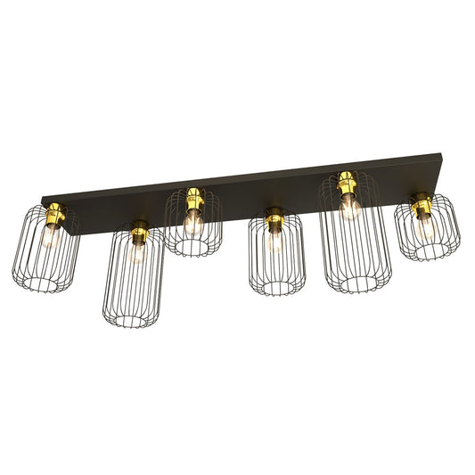 Loftlampe BARN 6 - Sort / Guld - Nordic Unique
